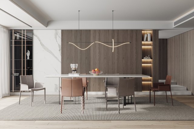 Modern Restaurant Modello 3D .c4d .max .obj .3ds .fbx .stl .blend 
