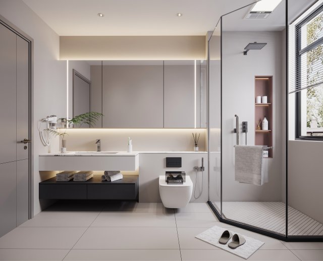 Modern bathroom Modèle 3D in Salle de bains 3DExport