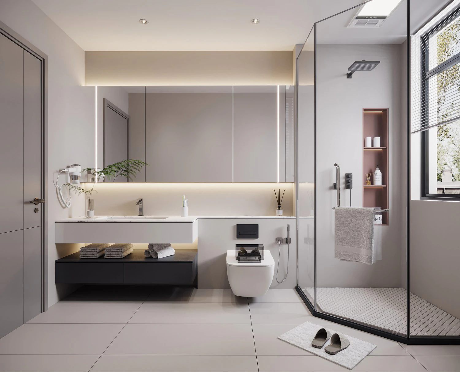 Modern bathroom 3D Model .c4d .max .obj .3ds .fbx .stl .blend