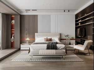 현대적인 침실 3D 모델