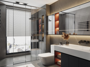 Modern bathroom Modello 3D