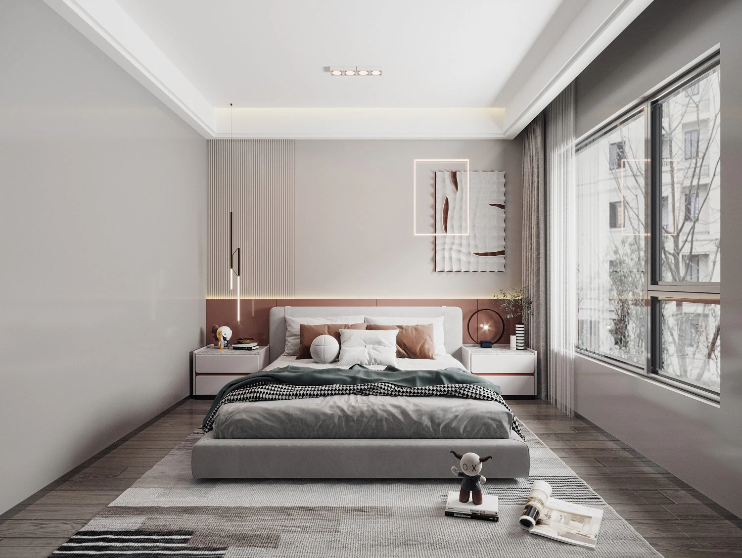 Modern bedroom 3D Model .c4d .max .obj .3ds .fbx .stl .blend 