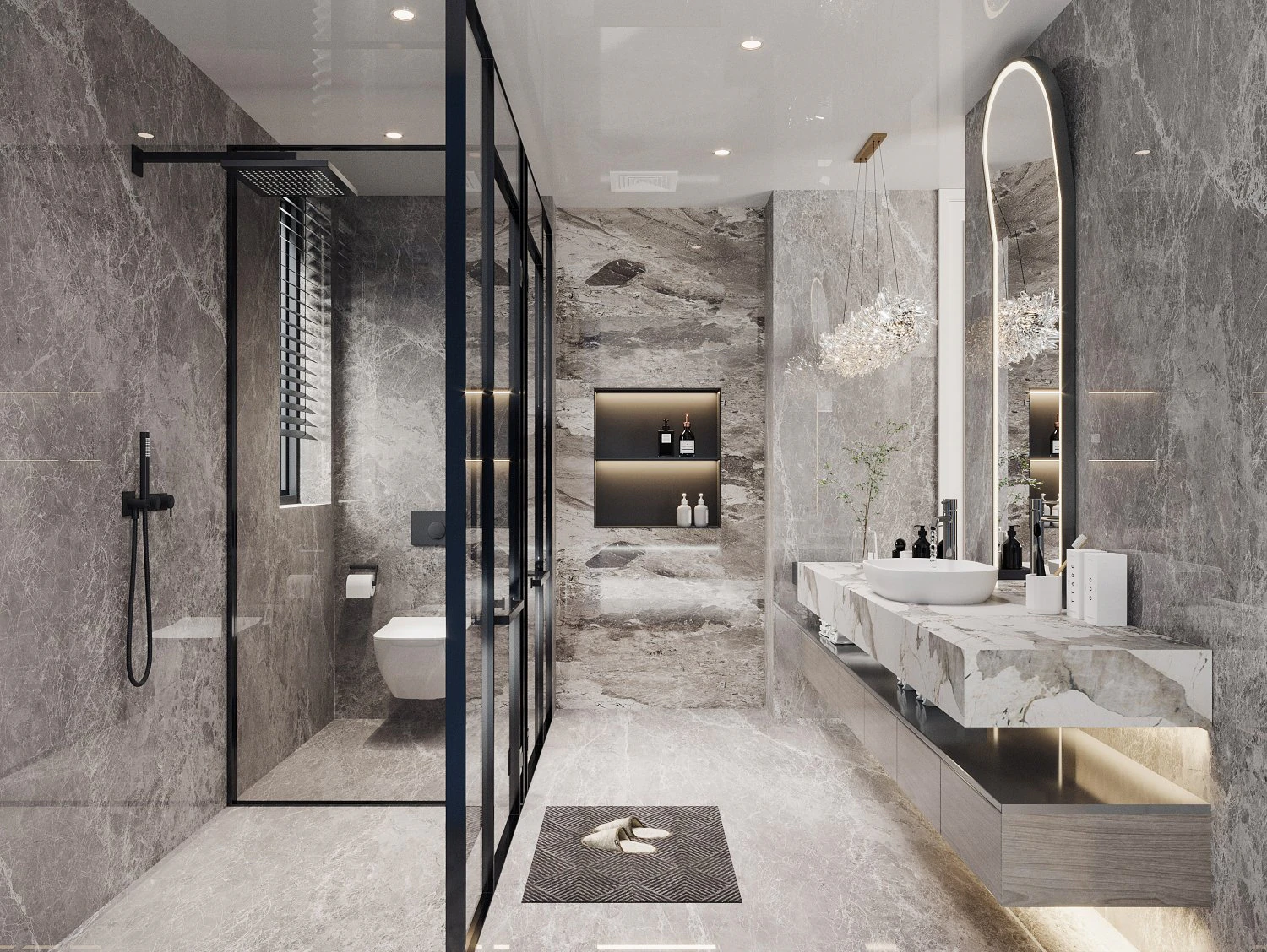 Modern bathroom 3D Model .c4d .max .obj .3ds .fbx .stl .blend 