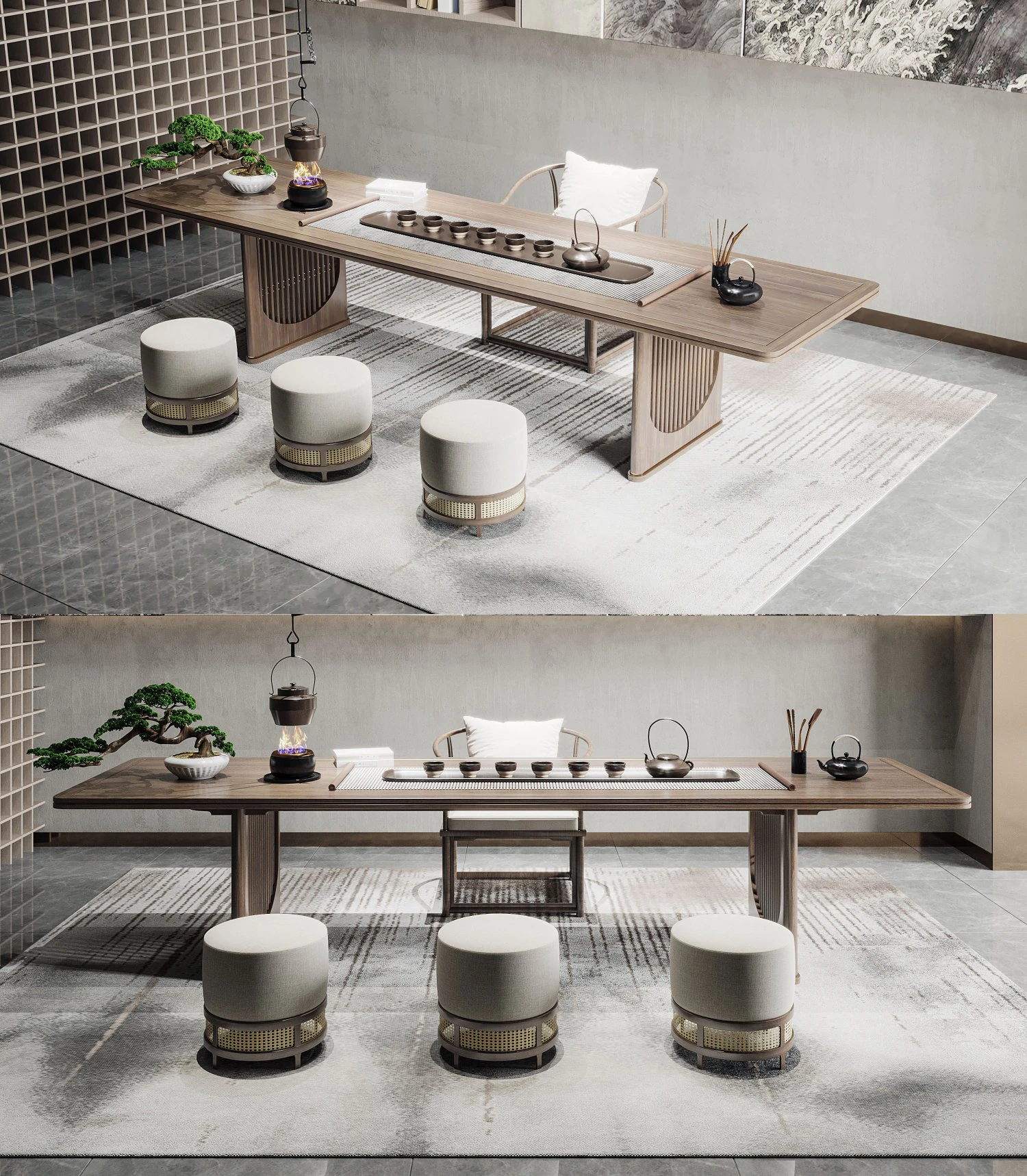 Modern chair table 3D Model .c4d .max .obj .3ds .fbx .stl .blend 