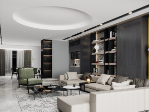 Modern living room 3Dモデル