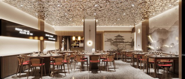 Modern Restaurant 3D-Modell .c4d .max .obj .3ds .fbx .stl .blend 
