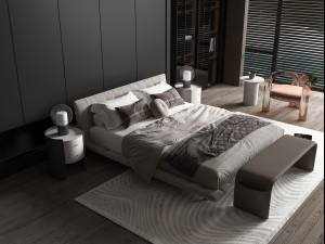 Modern bed 3D Model