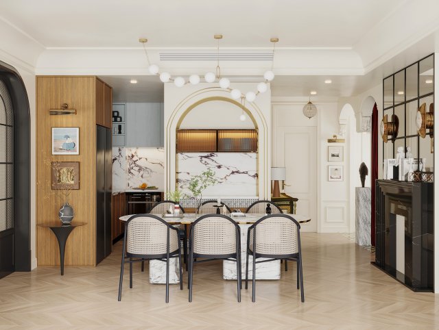 French Restaurant 3D-Modell .c4d .max .obj .3ds .fbx .stl .blend 