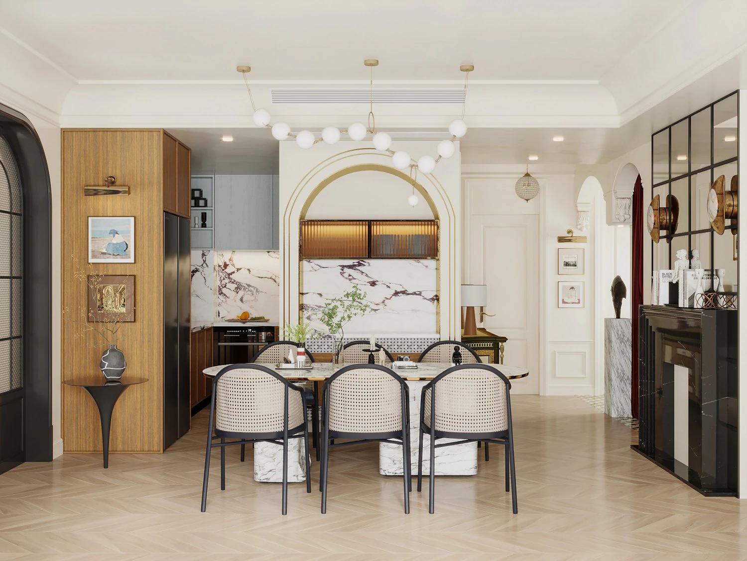 French Restaurant 3D Model .c4d .max .obj .3ds .fbx .stl .blend