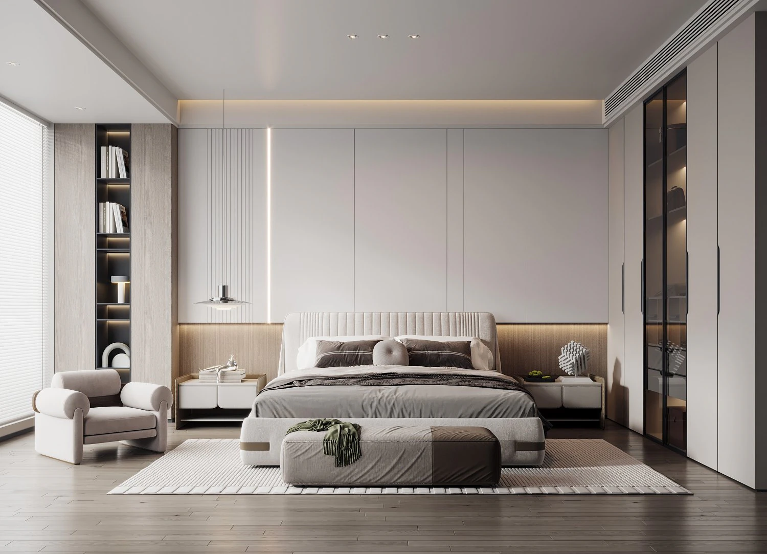 Modern bedroom 3D Model .c4d .max .obj .3ds .fbx .stl .blend 