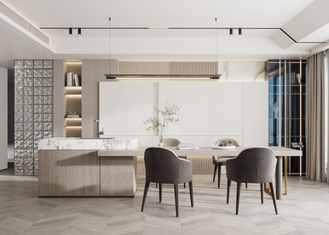 Modern Restaurant Modelo 3D .c4d .max .obj .3ds .fbx .stl .blend 