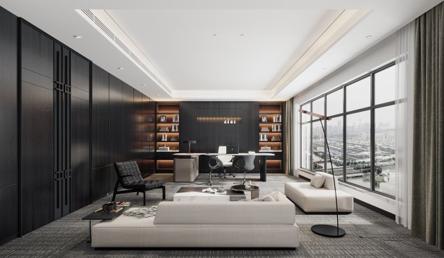 Modern office 3D 모델 .c4d .max .obj .3ds .fbx .stl .blend 