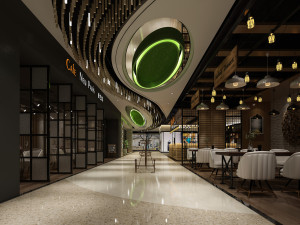 Modern shopping mall Modèle 3D