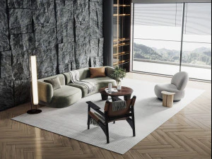 현대 소파 3D 모델