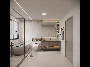Modern bathroom Modello 3D