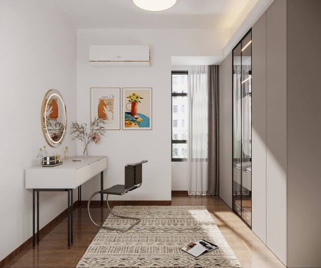 Modern cloakroom 3D 모델 .c4d .max .obj .3ds .fbx .stl .blend 
