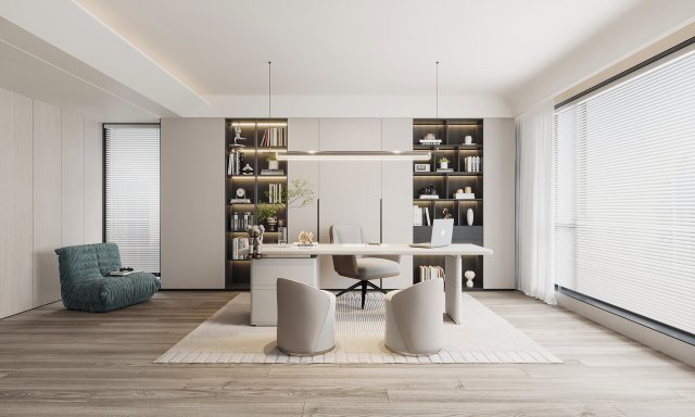 Modern office 3D Model .c4d .max .obj .3ds .fbx .stl .blend 