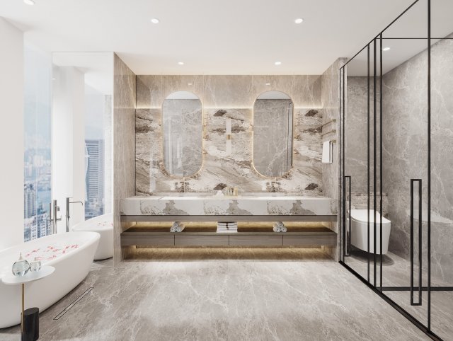 Modern bathroom Model 3D .c4d .max .obj .3ds .fbx .stl .blend