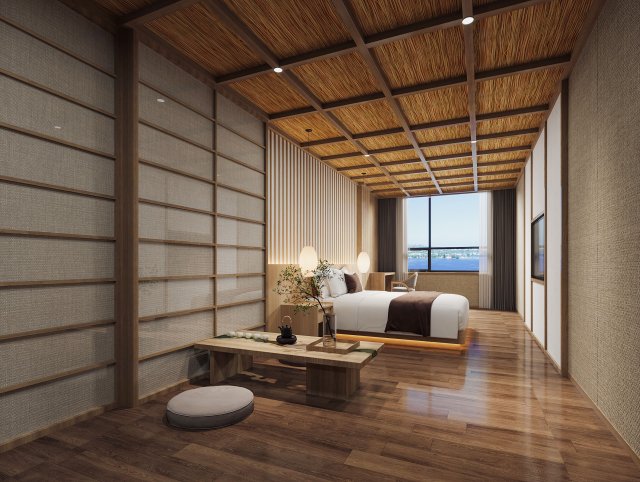 Modern bedroom 3D 모델 .c4d .max .obj .3ds .fbx .stl .blend 