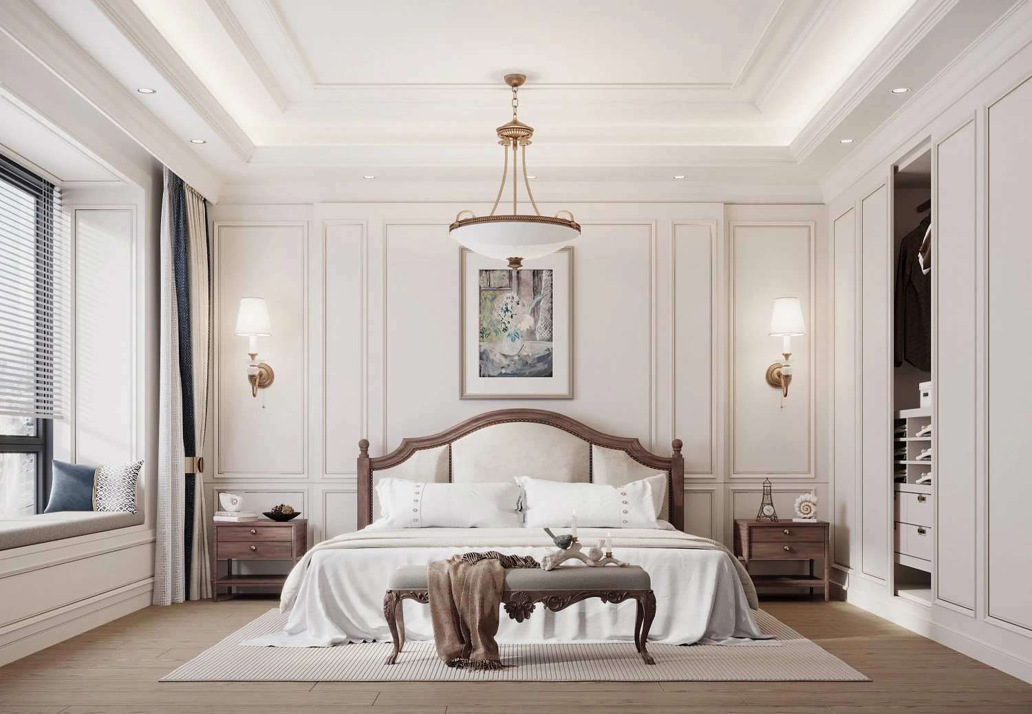 Modern bedroom 3D Model .c4d .max .obj .3ds .fbx .stl .blend 