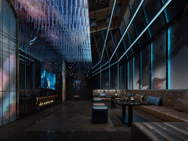 Modern ktv 3D Model .c4d .max .obj .3ds .fbx .stl .blend 