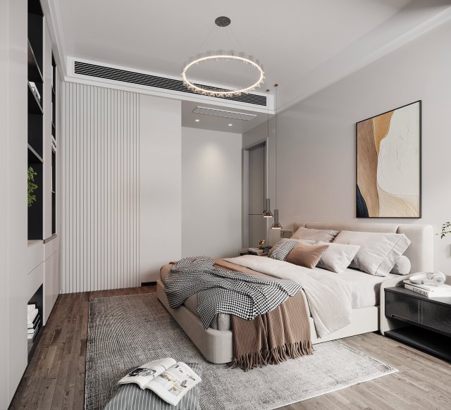 Modern bedroom 3D-Modell .c4d .max .obj .3ds .fbx .stl .blend 