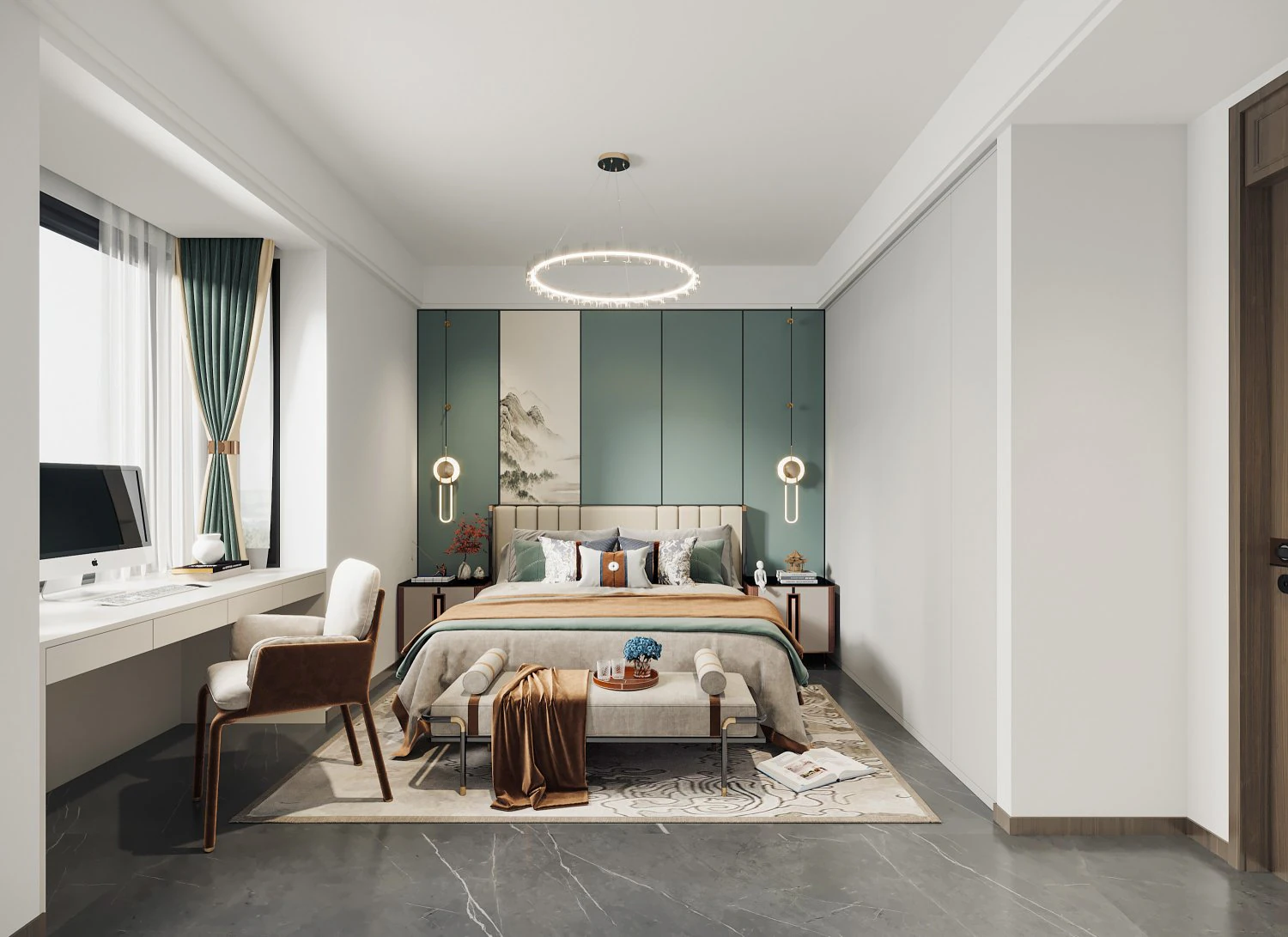Modern bedroom 3D Model .c4d .max .obj .3ds .fbx .stl .blend 