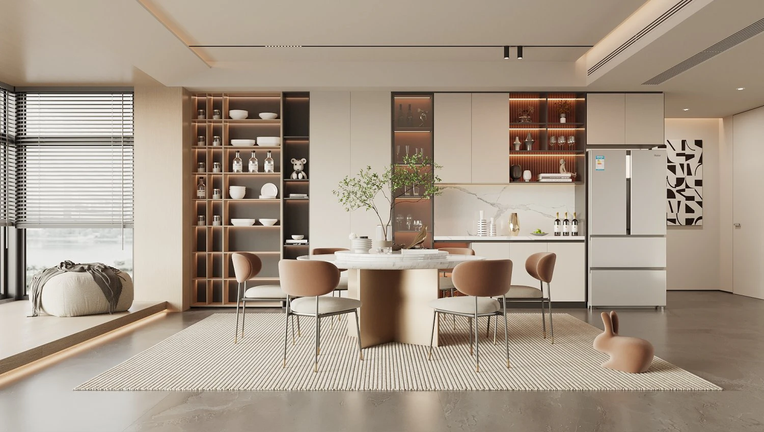 Modern Restaurant 3D Model .c4d .max .obj .3ds .fbx .stl .blend 