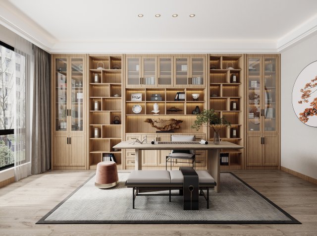 Modern office Modello 3D .c4d .max .obj .3ds .fbx .stl .blend