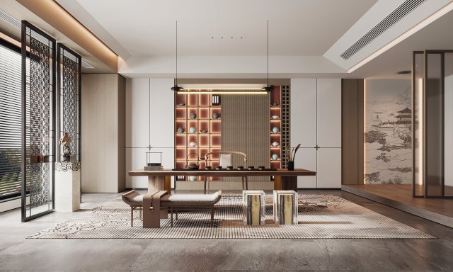 Modern office 3D Model .c4d .max .obj .3ds .fbx .stl .blend 