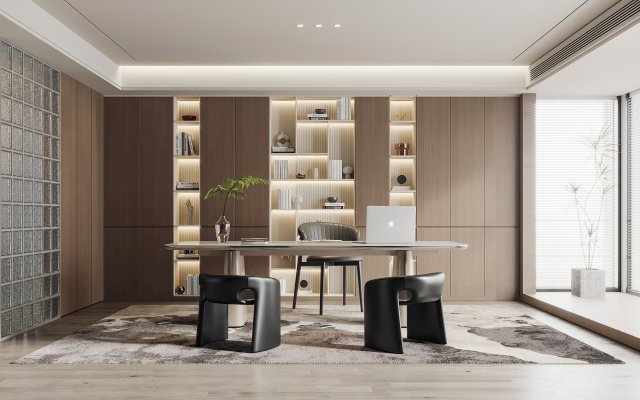 Modern office 3D 模型 .c4d .max .obj .3ds .fbx .stl .blend 