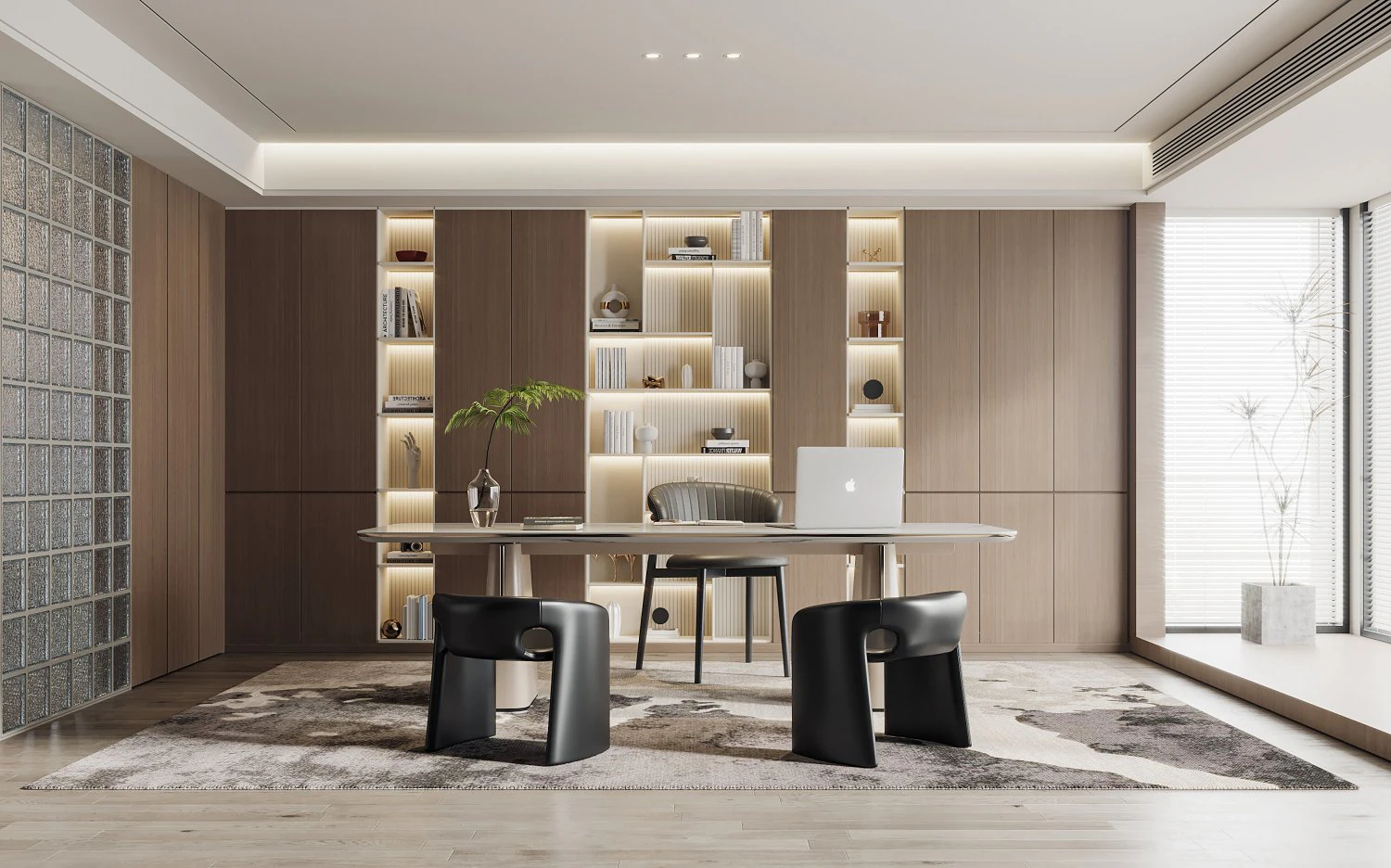 Modernes B&uuml;ro 3D Modell .c4d .max .obj .3ds .fbx .stl .blend 