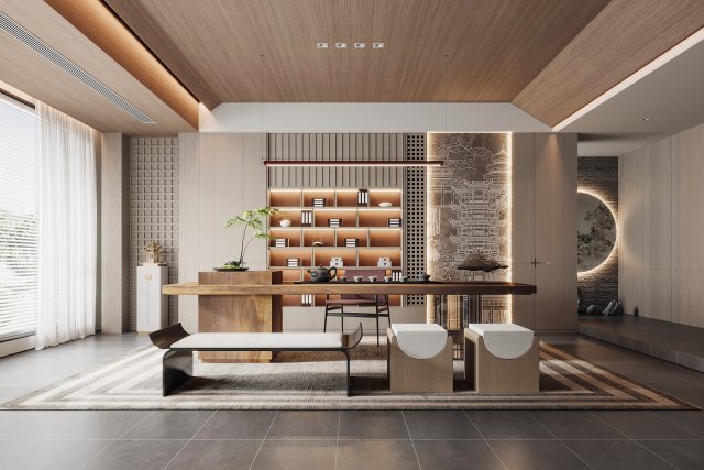 Modern office 3D Model .c4d .max .obj .3ds .fbx .stl .blend
