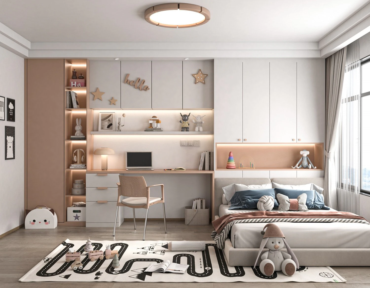 Modern bedroom 3D Model .c4d .max .obj .3ds .fbx .stl .blend 