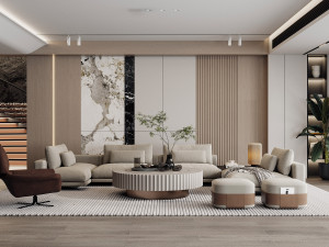 Modern living room 3D 모델