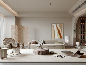 Modern living room 3Dモデル