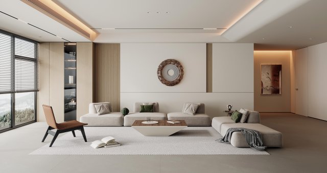 Modern living room Modèle 3D .c4d .max .obj .3ds .fbx .stl .blend 