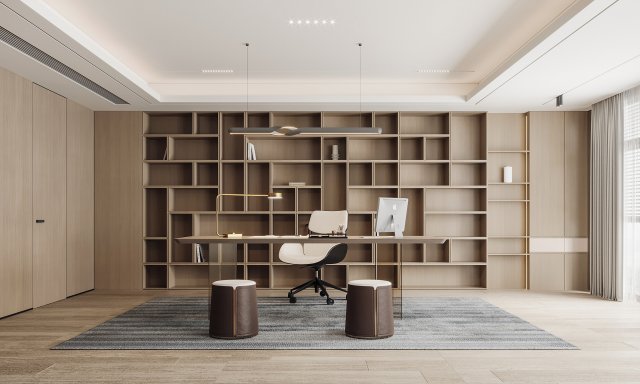 Modern office 3D Model .c4d .max .obj .3ds .fbx .stl .blend 