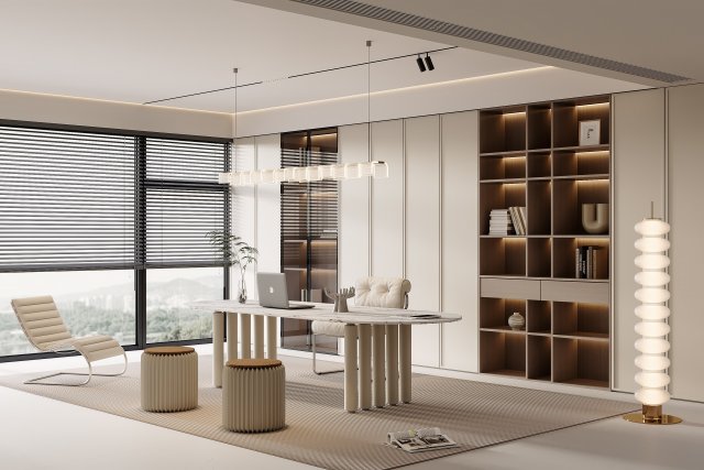 Modern office 3D Модель .c4d .max .obj .3ds .fbx .stl .blend