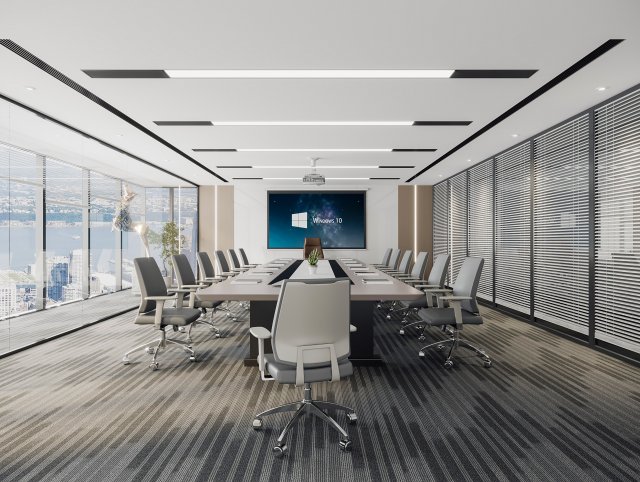 Meeting room 3D Model .c4d .max .obj .3ds .fbx .stl .blend 