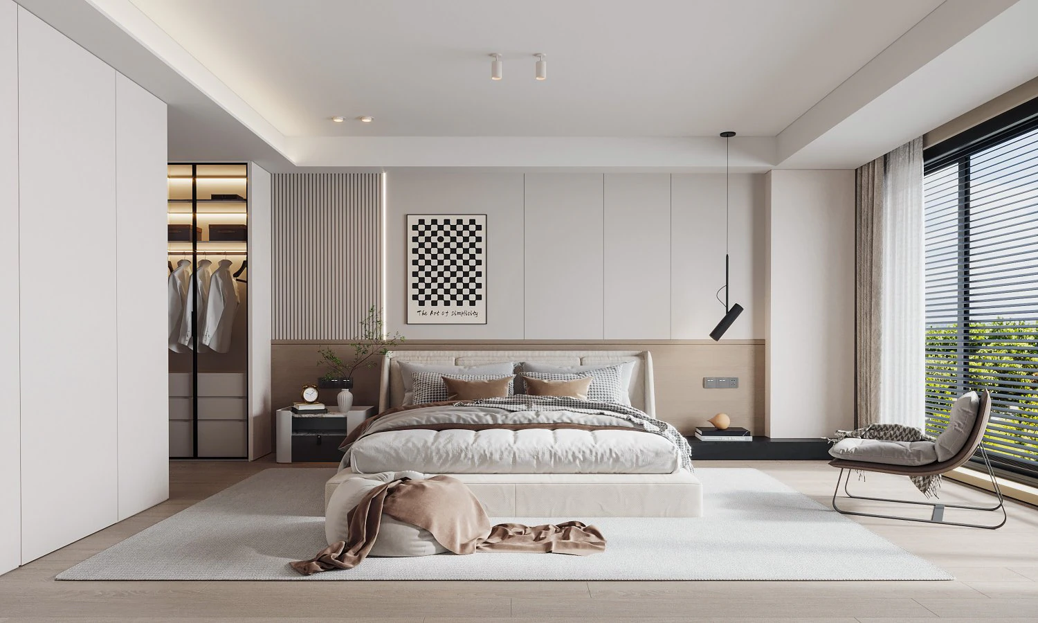 Modern bedroom 3D Model .c4d .max .obj .3ds .fbx .stl .blend 