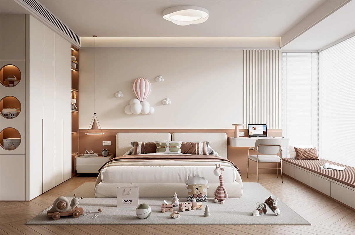 Modern bedroom 3D Model .c4d .max .obj .3ds .fbx .stl .blend 