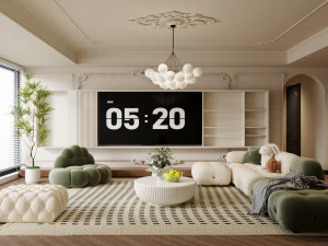 현대적인 거실 3D 모델