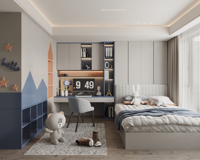 Modern bedroom 3Dモデル .c4d .max .obj .3ds .fbx .stl .blend 