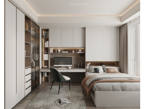 Modern bedroom 3D मॉडल