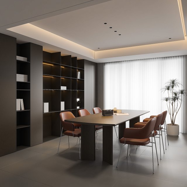 Modern Restaurant 3D Model .c4d .max .obj .3ds .fbx .stl .blend 