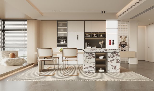 Modern Restaurant 3D Model .c4d .max .obj .3ds .fbx .stl .blend 