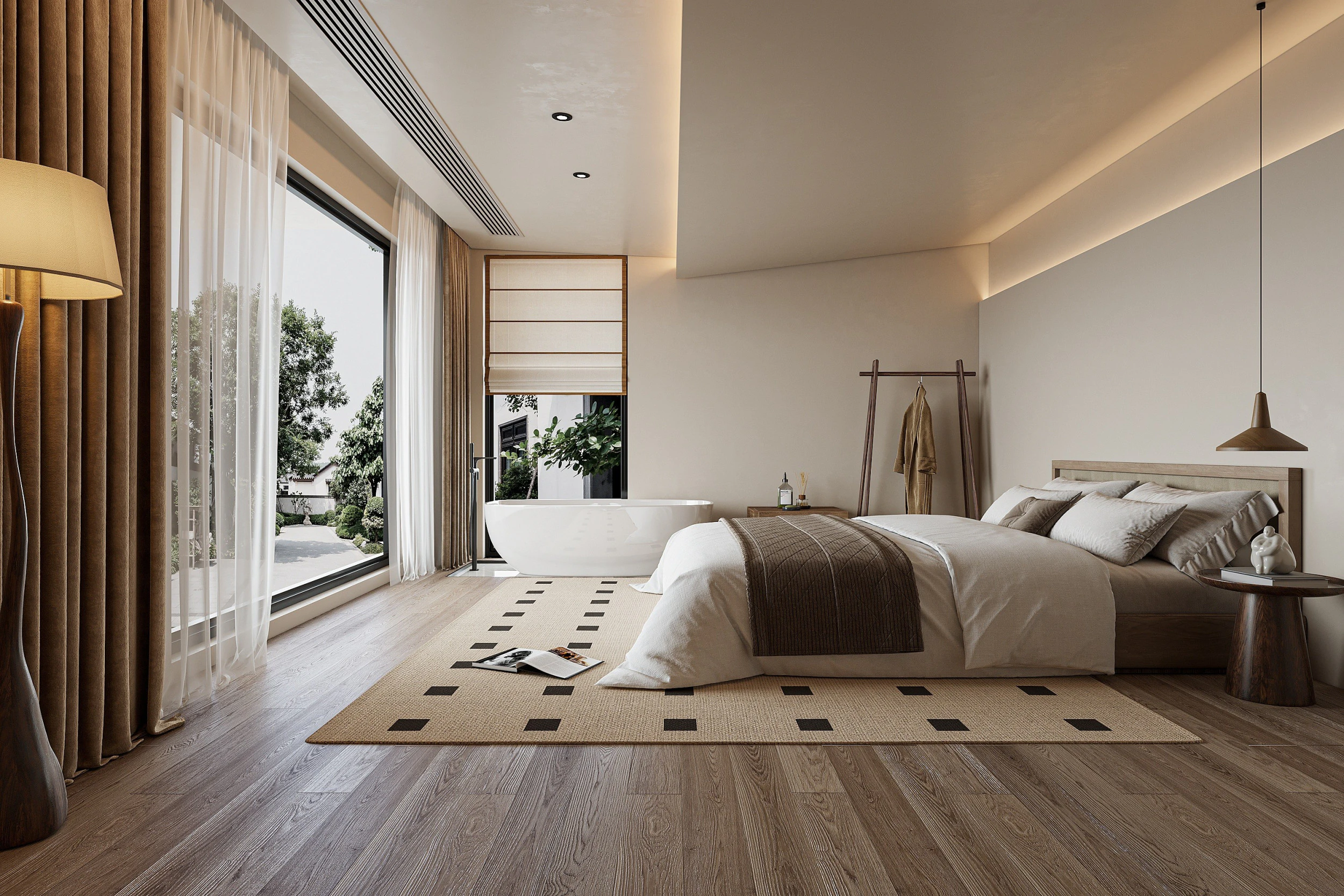 Modern bedroom 3D Model .c4d .max .obj .3ds .fbx .stl .blend 