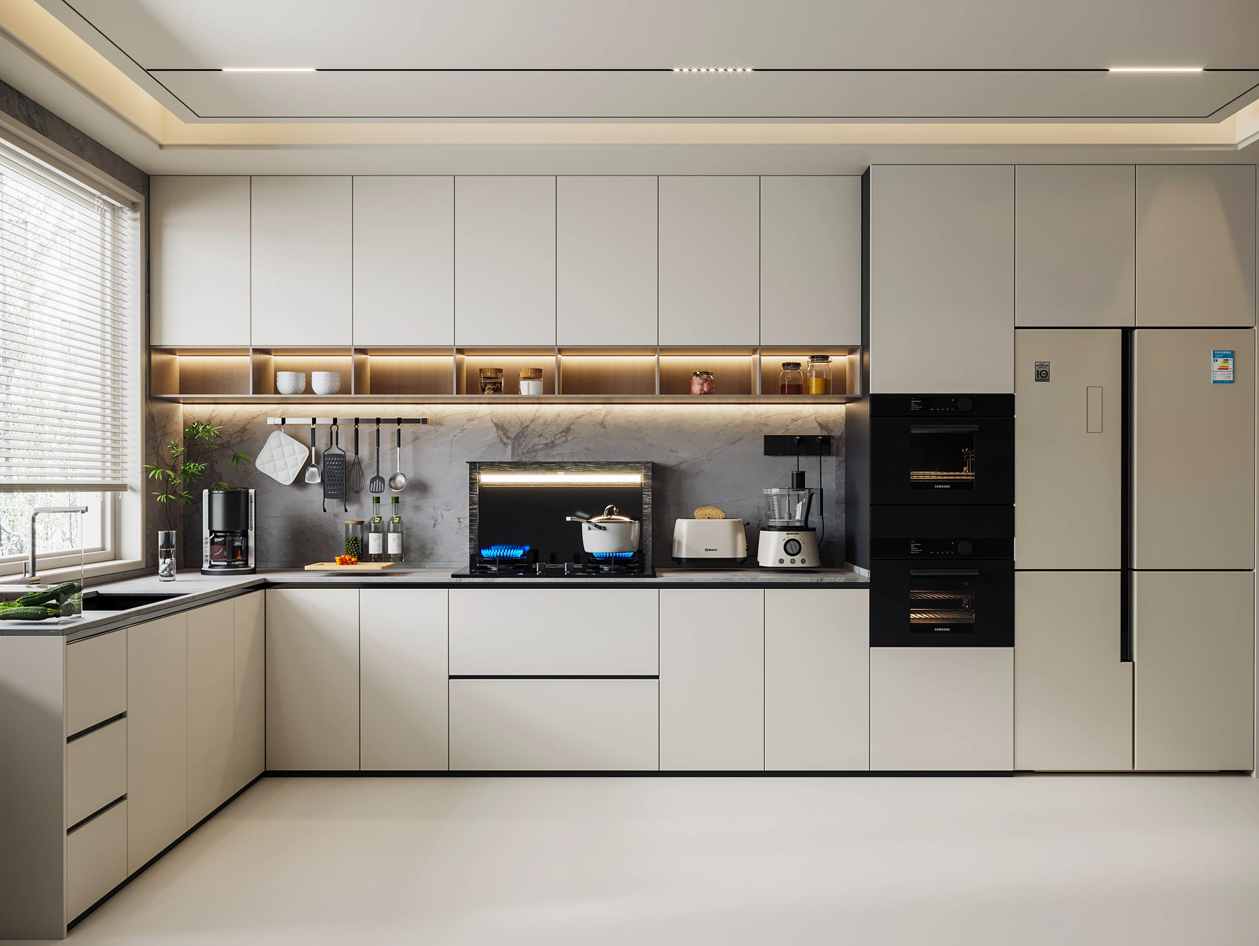 Modern kitchen 3D Model .c4d .max .obj .3ds .fbx .stl .blend 