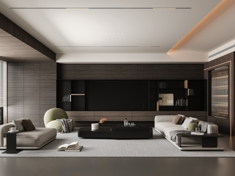 Modern living room 3Dモデル